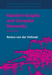 Cover of van der Hofstad's Random Graphs and Complex Networks, volume 1